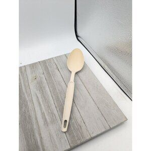 Ekco Solid Serving Spoon Almond Nylon Plastic 11" Vintage
